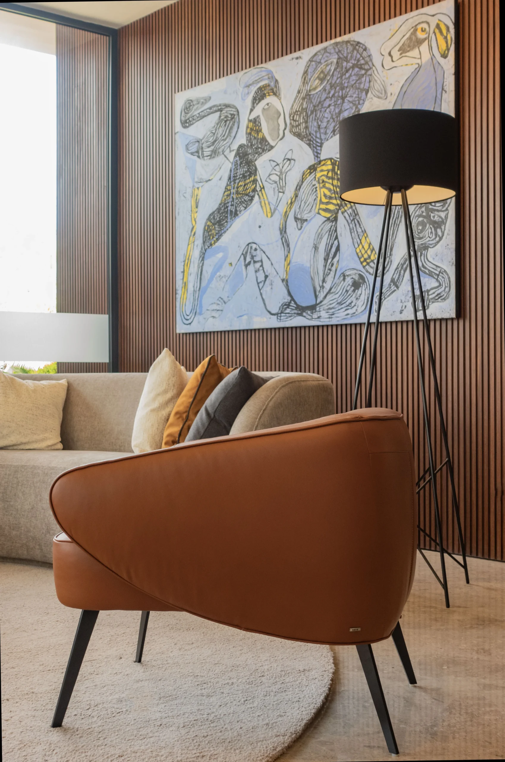 Lobby de The Grand – departamentos de lujo en San Isidro frente al golf